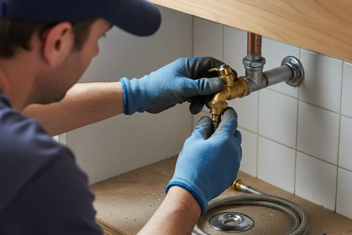 Shutoff valve and fitting work during Emergency Plumbing in Niantic